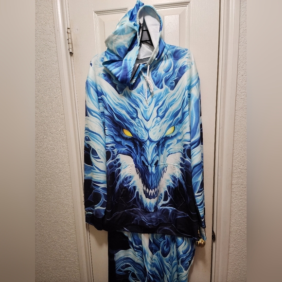 Blue Dragon Hoodie and Pants Set - Picture 2 of 5